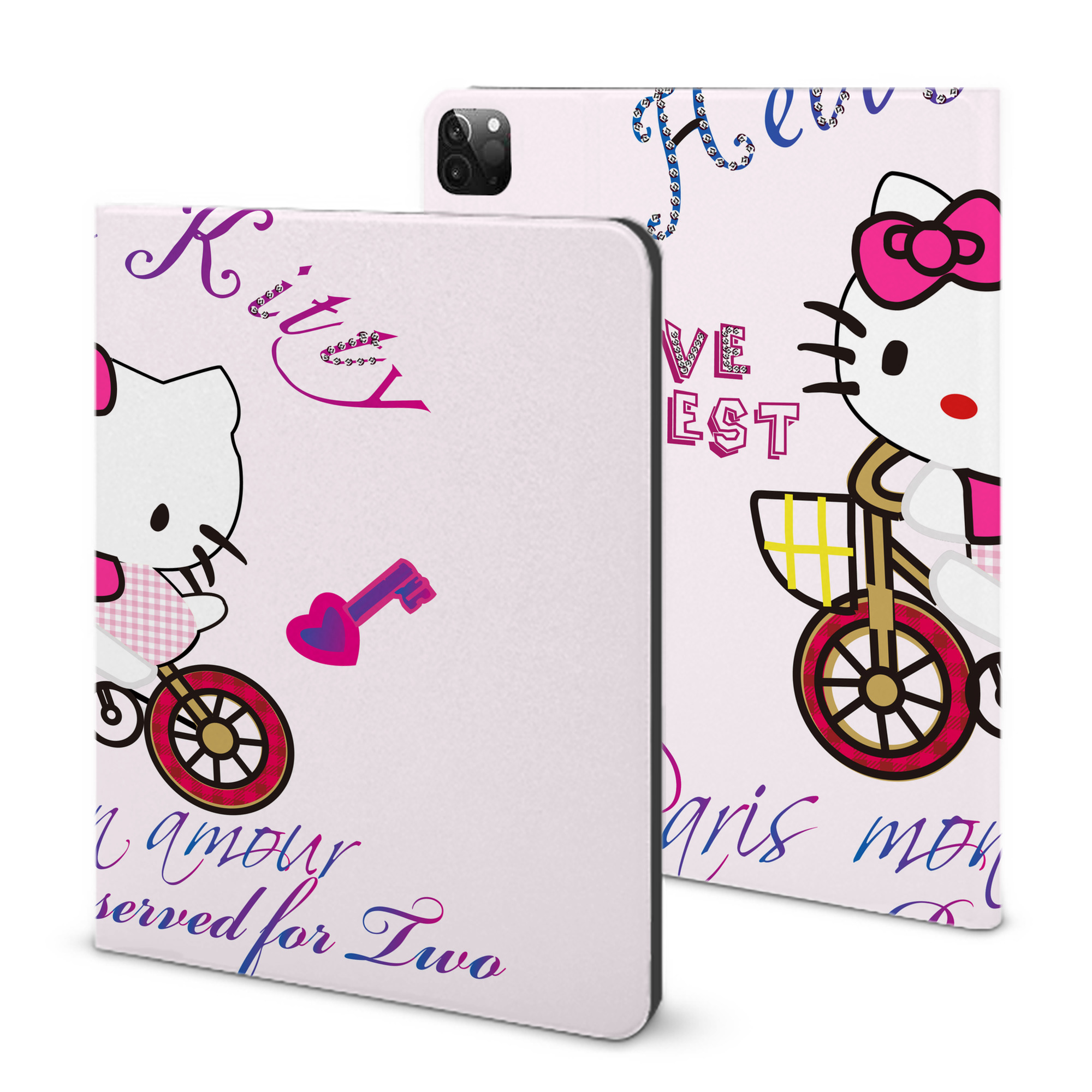 （画像用） Hello Kitty ハローキティ IPadケース ペンホルダー付き ブックスタイルデザイン